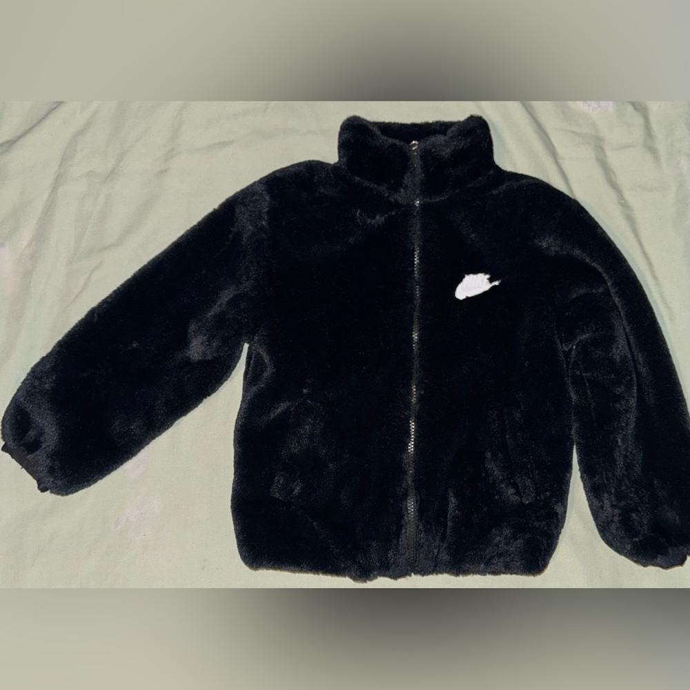 Nike Kids Black Fuzzy Jacket